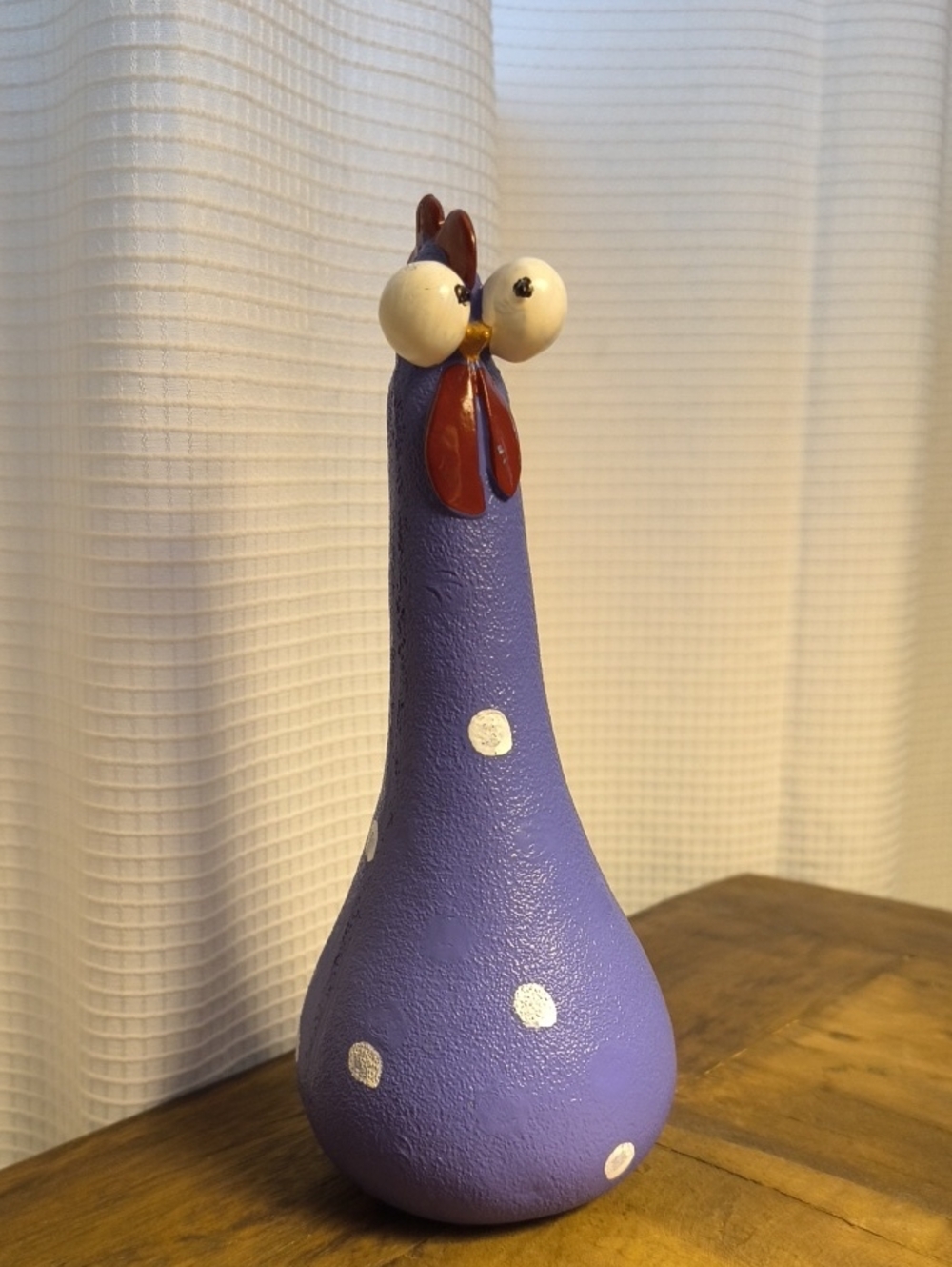 Purple Polka Dot Decorative Chicken 🐔